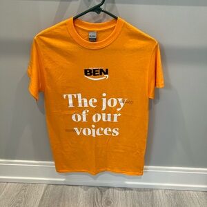 New Orange Amazon BEN T-Shirt short sleeve size small unisex NWOT